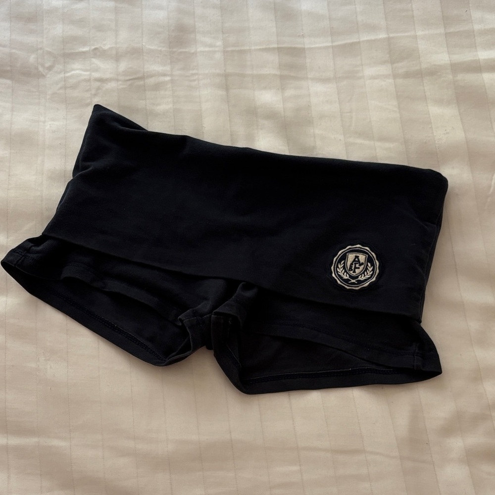 Abercrombie and Fitch navy blue Women's Foldover Shorts
